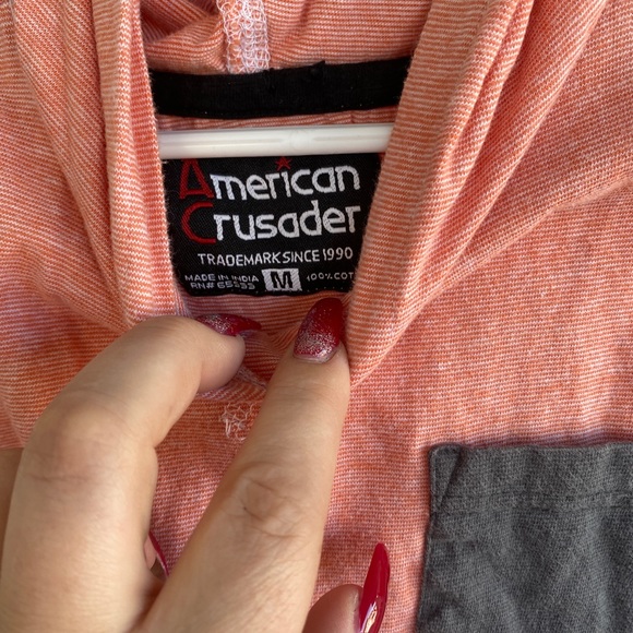 2/$10 or 3/$12 Peach and Grey hooded tank top - Picture 5 of 5